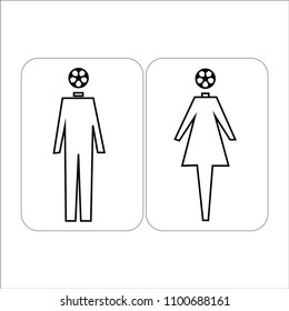 man and woman ball instead of head