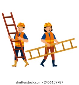 Man and Woman Builders Profession