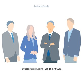 Homem e mulher - homem de negócios com sorriso fresco - ilustração de start-up da equipe de negócios