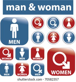 Man Woman Buttons Vector Stock Vector (Royalty Free) 70582357 ...