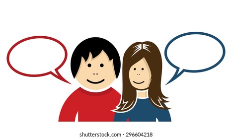 Man and woman call center vector illustration