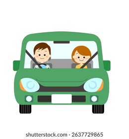 man and woman in a car