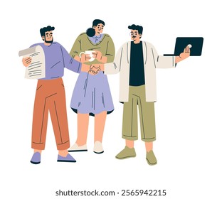 Man and Woman Character Shaking Hands after Completed the Deal Vector Illustration