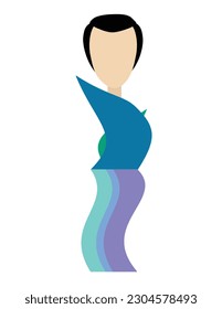 Man or Woman In Color Style