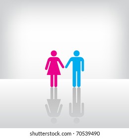 Man and Woman couple. Vector.