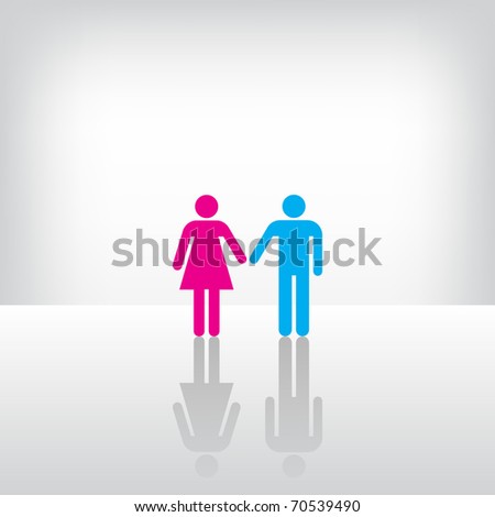Man and Woman couple. Vector.