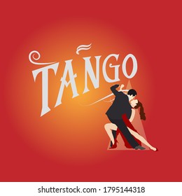 Man and woman dancing a tango vector image