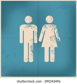 Man and Woman design,grunge concept,vector