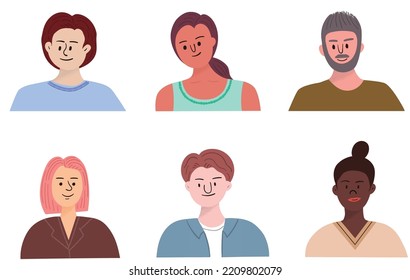 Mann und Frau in unterschiedlichen Gesichtern