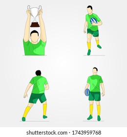 Man and woman doing exercise on white background - Digital vector illustration without reference
