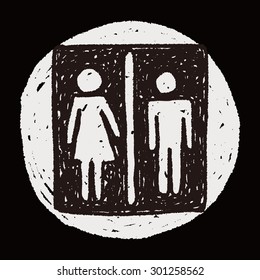 man and woman doodle