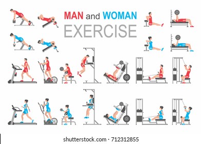 Man and Woman exercise