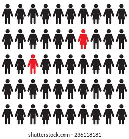 Man and woman figures, background template