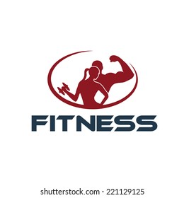 Man Woman Fitness Silhouette Character Vector Stock Vector (Royalty ...