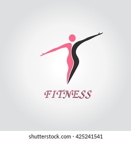 Man And Woman Of Fitness Vector Design Icon. OR Beautiful Young Women, Concept Of Women's Health 