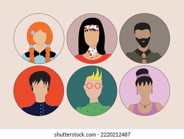 man and woman flat design