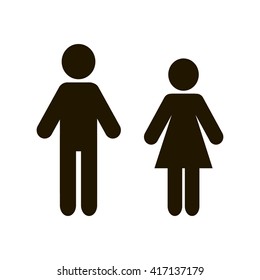 Man and woman flat icons