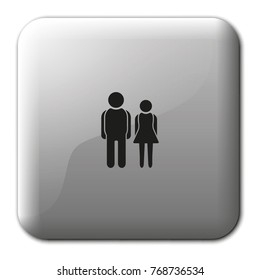 Man and Woman flat vector Icon.
