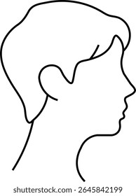 Man and woman head profile silhouettes with chef hat illustration vector