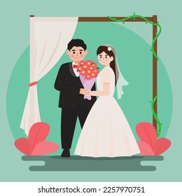 a man and woman holding hand together in a marriage