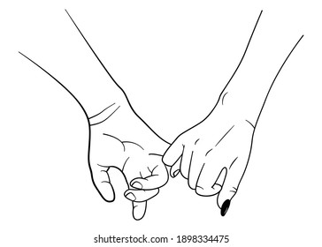 man and woman holding hands