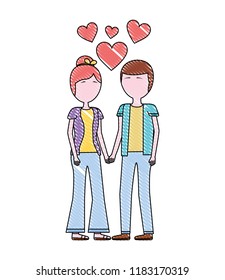 man and woman holding hands romantic love hearts