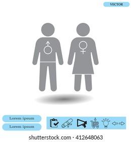 man and woman icon
