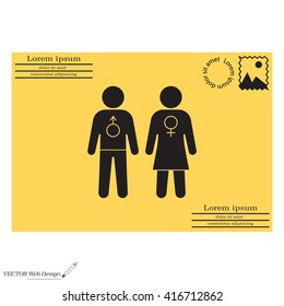 man and woman icon