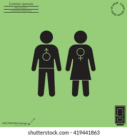 man and woman icon