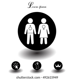 man and woman icon