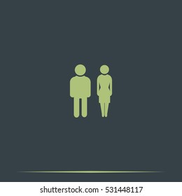 Man and woman icon.