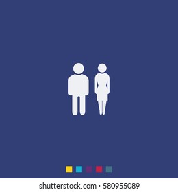 Man and woman icon.