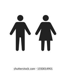 Man and woman icon abstract isolated vector symbols. Graphic designer sign. Female symbol. Man woman sign. People icon set. EPS 10