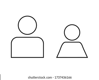 Man and woman icon avatar profile picture. Vector illustration. Eps 10