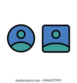 Man and woman icon. Avatar icon Vector illustration in flat style. Isolated on white background. Simple icon in flat style. Graphic design template elements with a technology theme