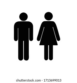 man and woman icon. boy and girl icon or badge - Shutterstock ID 1713699013