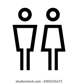 man and woman icon. boy and girl icon or badge. icons set. male and female sign and symbol.