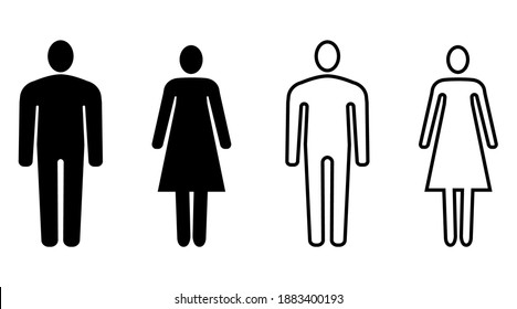 man and woman icon. business silhouette placeholder person, user. vector isolated Illustration