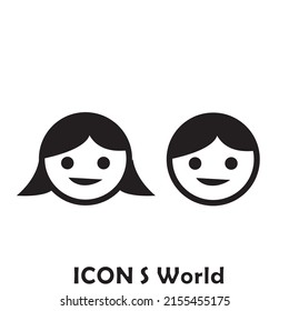 Man and woman icon. Children icon. Vector illustration eps10.