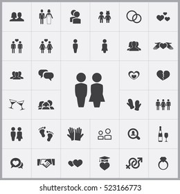 man and woman icon. couple icons universal set for web and mobile