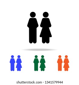 Man and woman icon. Elements of simple web icon in multi color. Premium quality graphic design icon. Simple icon for websites, web design, mobile app, info graphics