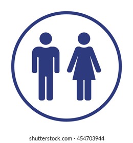 Man and Woman Icon. Flat design.