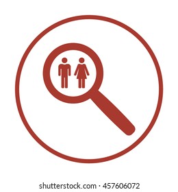 Man and Woman Icon. Flat design.