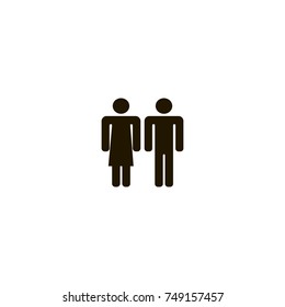 man and woman icon. flat design