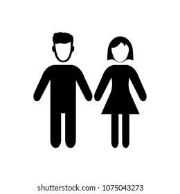 Man and Woman Icon Flat symbol for your web site design, logo, app, UI. Vector illustration ector illustration