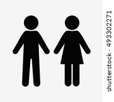 man and woman icon flat vector stock illustration isolated sign wc