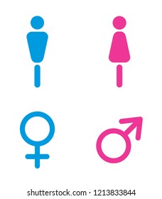 man and woman icon flat vector stock illustration isolated sign wc