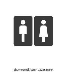Man and Woman icon flat vector stock illustration isolated sign WC.