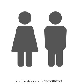Man and woman icon flat vector stock illustration isolated sign wc. EPS 10