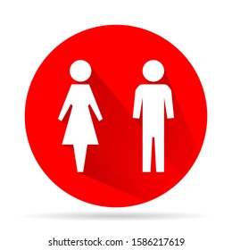 man and woman icon flat vector stock illustration icon flat vector isolated icon flat vector wc